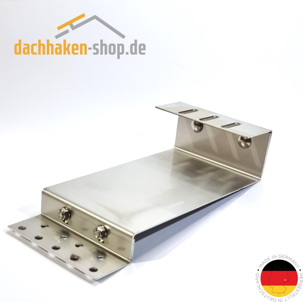 Dachhaken Biberschwanz Doppeldeckung | Edelstahl 1.4301 | 2-fach verstellbar