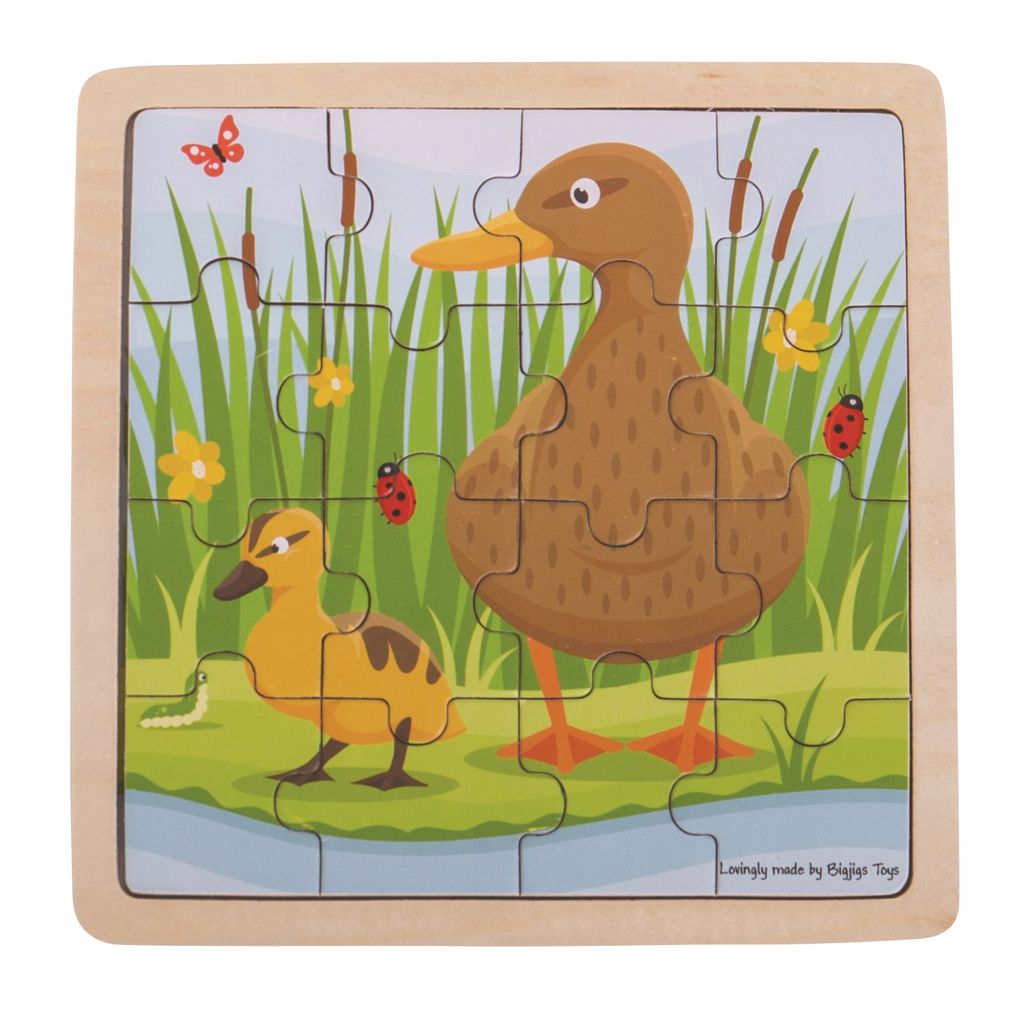 Bigjigs Toys Puzzle - Ente und Entenküken