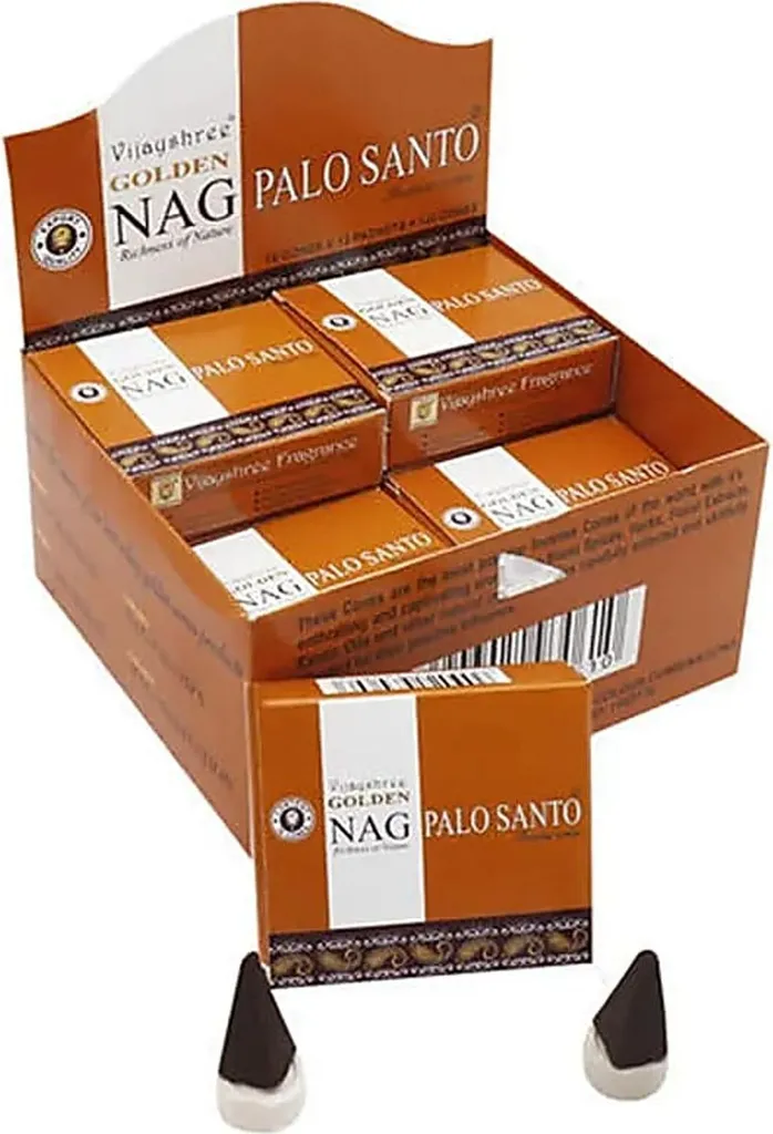 Cônes Palo Santo Golden Nag 20g - Éliminer les Mauvaises Odeurs Naturellement
