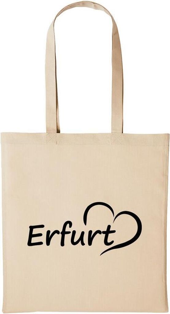 Huuraa Baumwollbeutel Erfurt Geschenk Einkaufstasche Natural 10 Liter Baumwolle Erfurt Accessoire