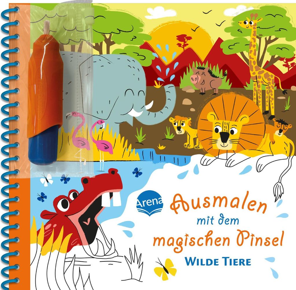 Ausmalen mit dem magischen Pinsel. Wilde Tiere Produktbild 