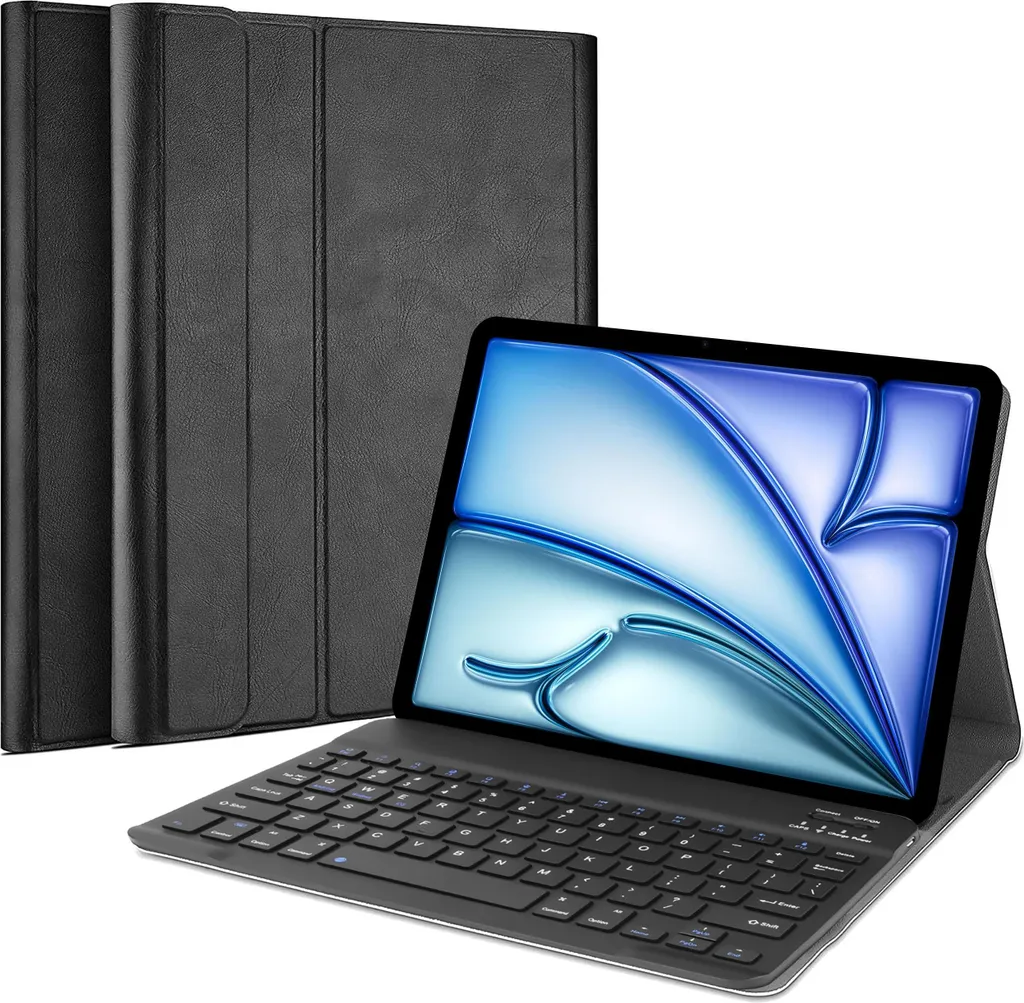 Cazy Housse Clavier iPad Air 5 2022 et Air 4 10.9 Bluetooth Noir QWERTY