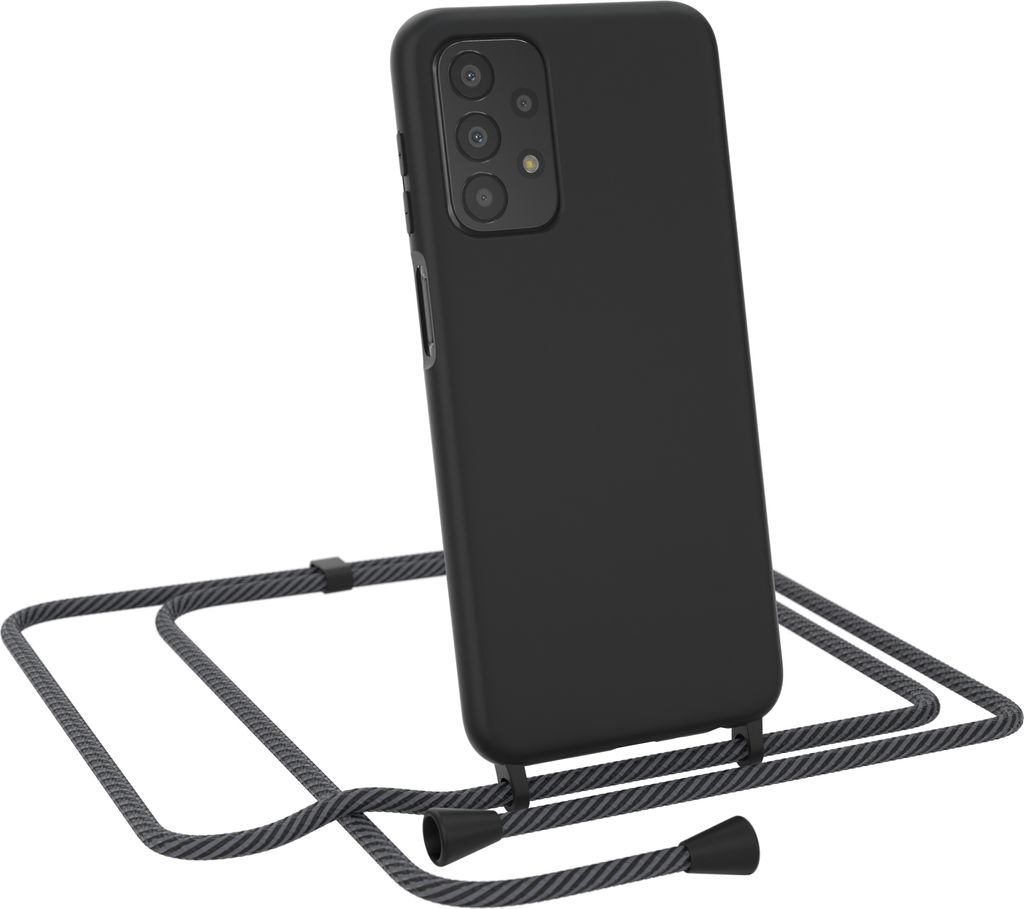 EAZY CASE Handykette kompatibel mit Samsung Galaxy A23 5G Handyhülle zum Umhängen, Silikon Hülle mit Band, Schutzhülle mit Ersatzkordel, Stylis...