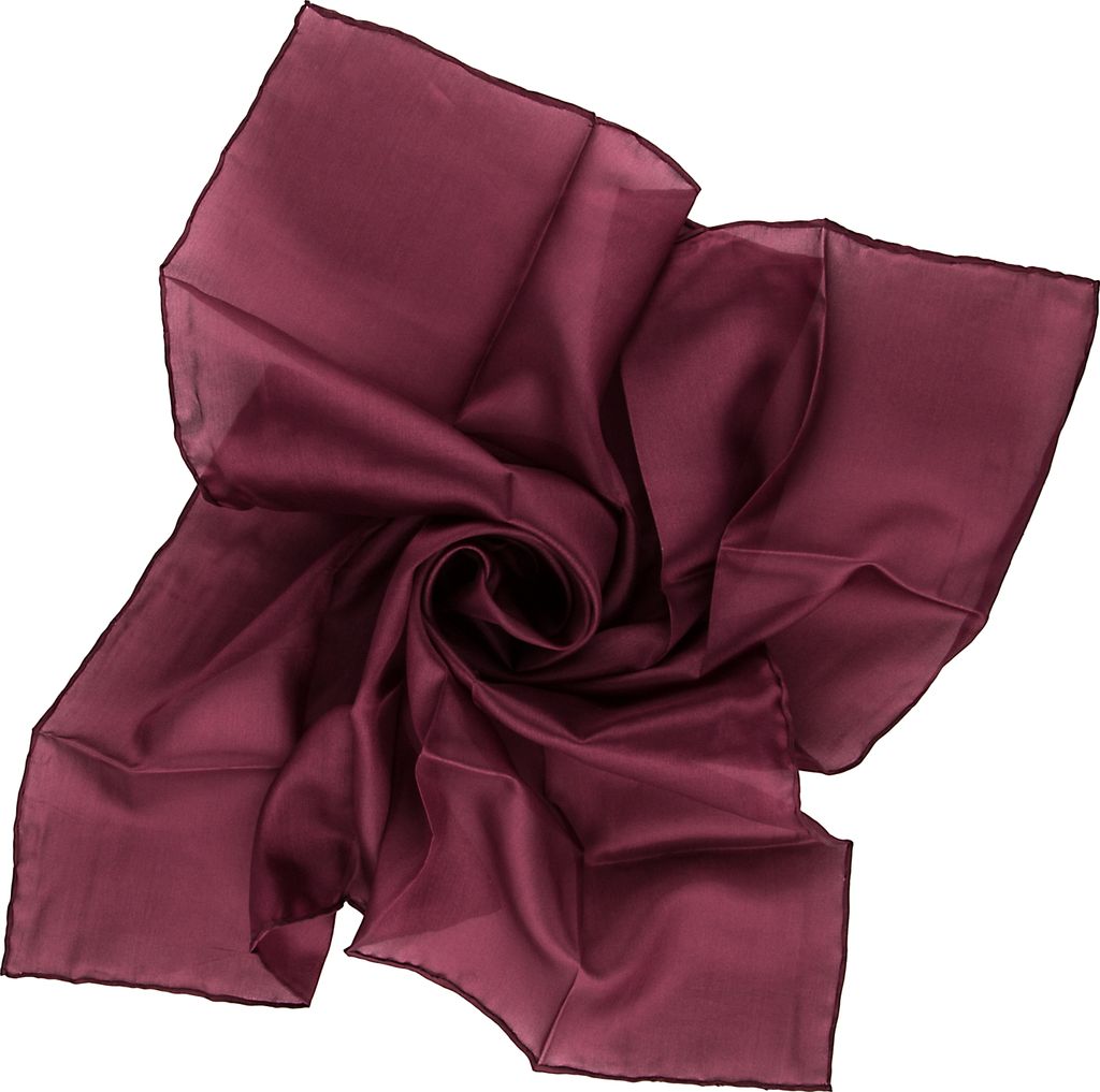 Nickituch Seidentuch aubergine lila Seide 55x55cm