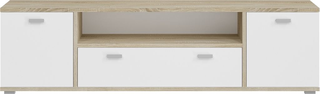 Cosmo Lowboard Weiß / Sonoma Eiche hell Produktbild 
