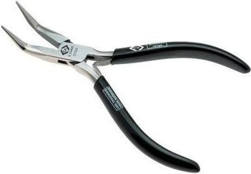 Pince à bec coudé et dentelé 145mm en acier forgé haute résistance CK