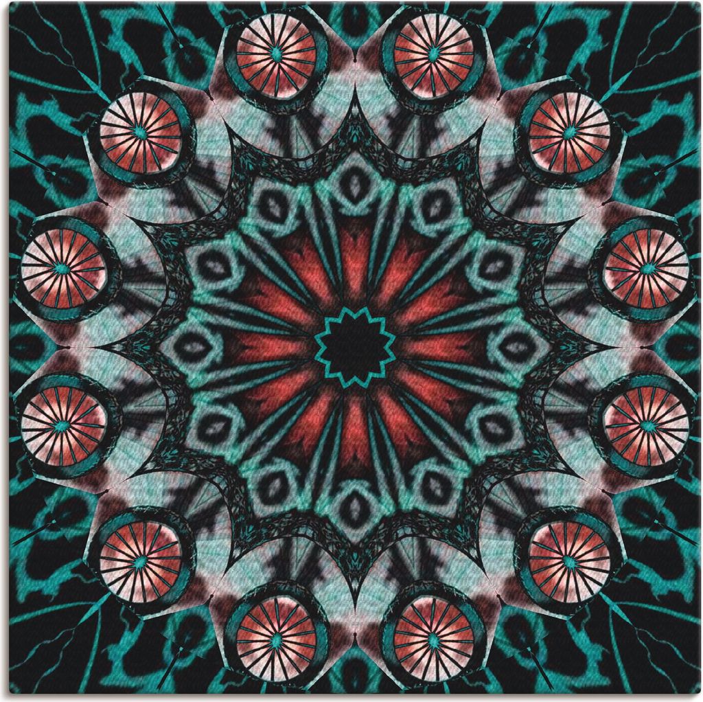 ARTland Leinwandbild Mandala Schutz des Kriegers Größe: 70x70 cm