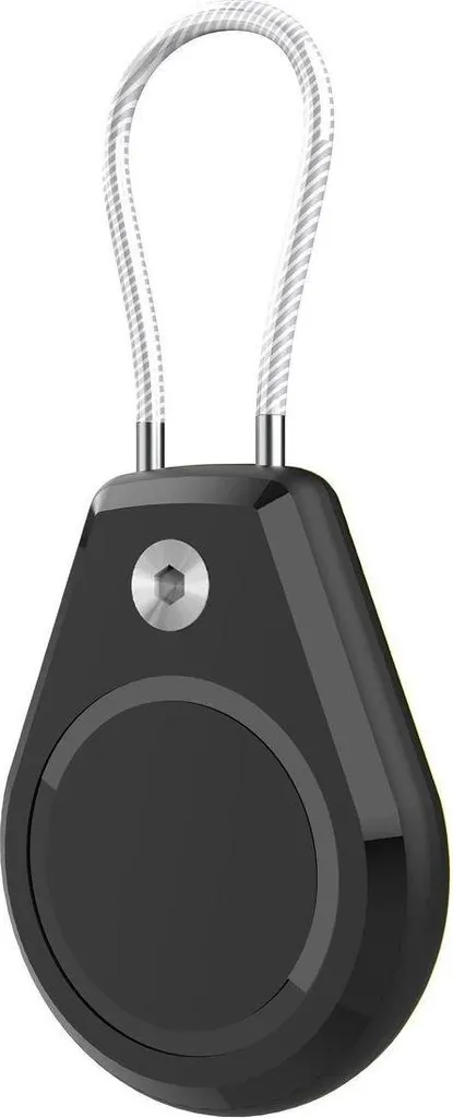 Custodia Impermeabile AirTag con Cavo in Acciaio Nero | Protezione Max