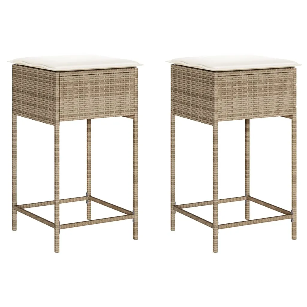 Set 2 Sgabelli da Giardino vidaXL Beige: Comodi come una Volta