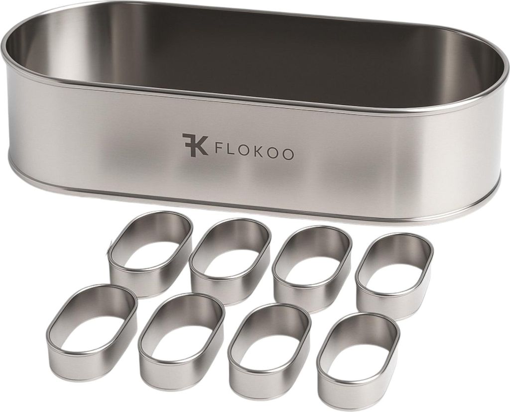 Sloffenring aus Edelstahl – Verstellbares Backrahmen-Set – FLOKOO – 27 bis 40 cm – Ideal für Sloffen und Obsttorten – Hochwertig und lei...