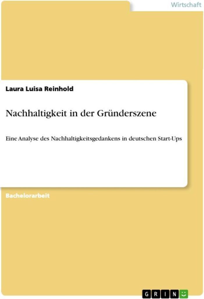 Nachhaltigkeit in der Gründerszene
