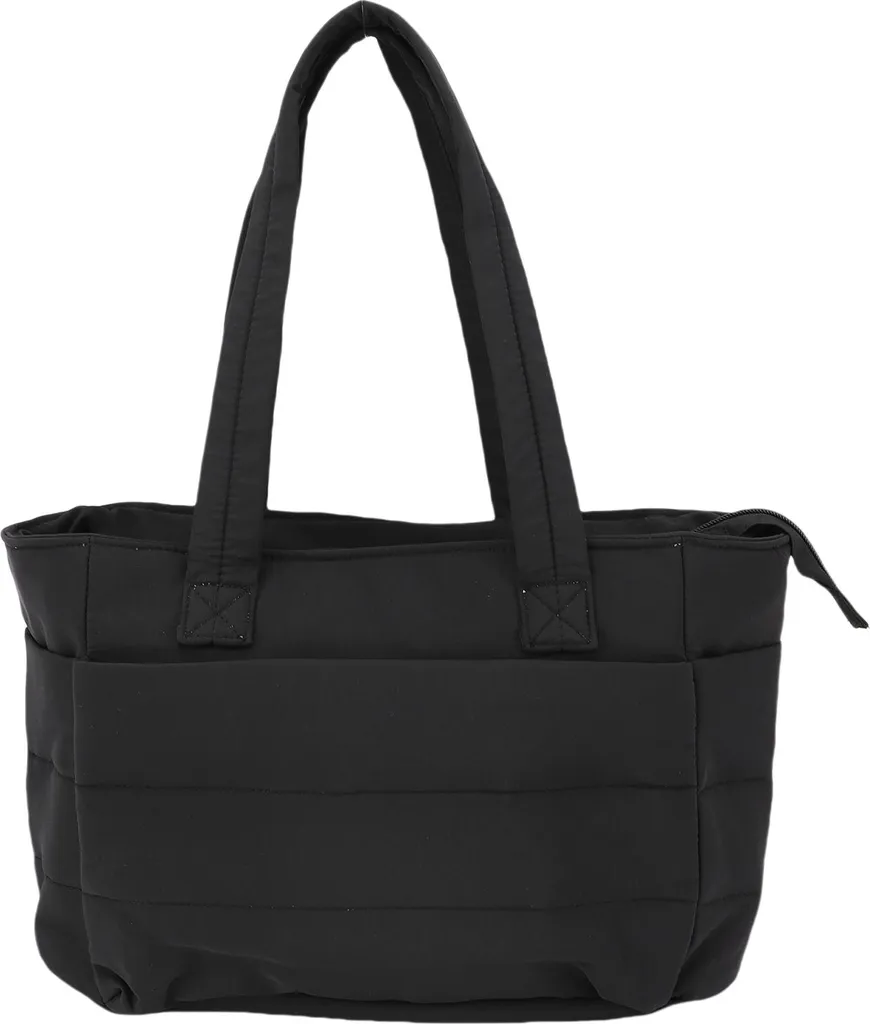 Sac d'épaule léger noir design matelassé puffy pour femme élégante