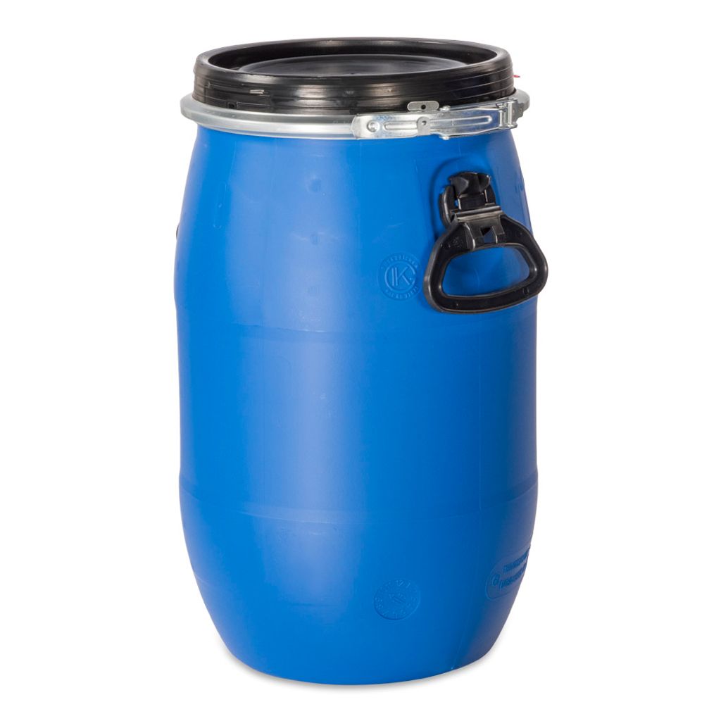 Regentonne Weithalsfass 120l  Regenfass  Weithalstonne Kunststoffbehälter blau 