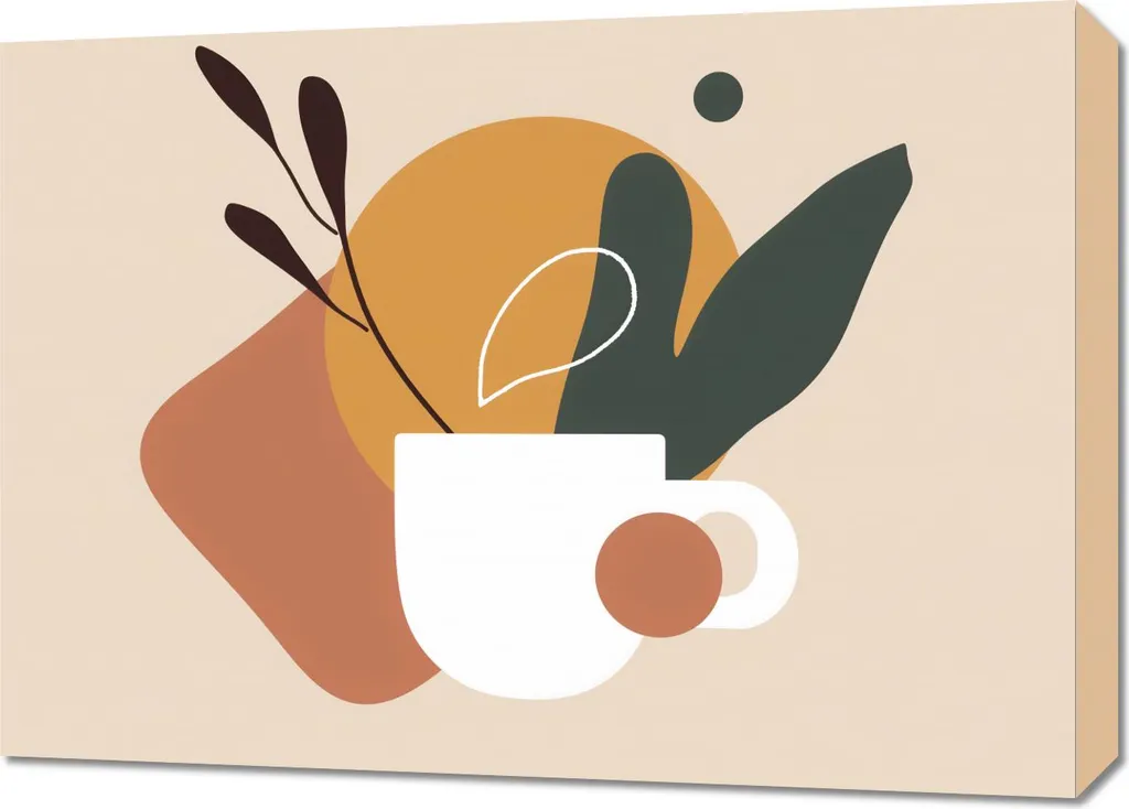 Image 70 x 50 cm Café du matin Décoration Idéale pour Cuisine et Salon