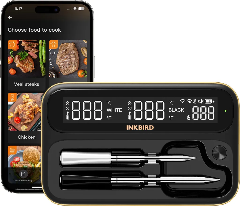 Thermomètre de cuisson connecté pour barbecue et four étanche IP67