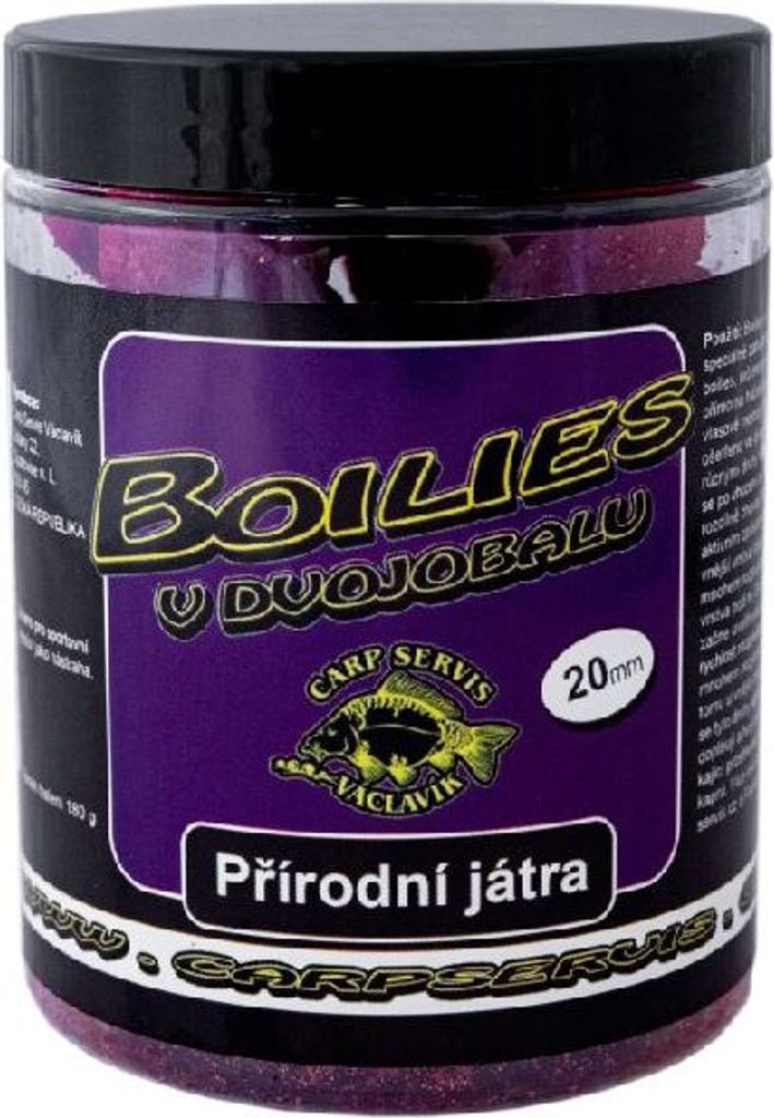 Karpfen Servis Václavík boilies in doppelter Umhüllung Natural liver 20mm 180g