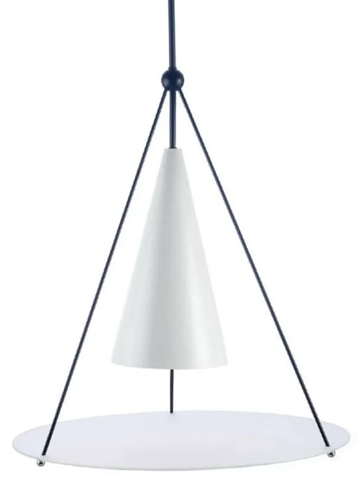 Suspension Avantgarde HM281P50WB en Métal Blanc 50cm Style Artistique