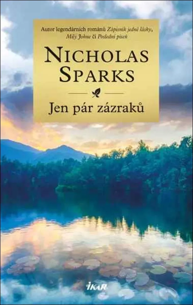 Livre de poche Jen pár zázraků Nicholas Sparks idéal pour lire en voyage