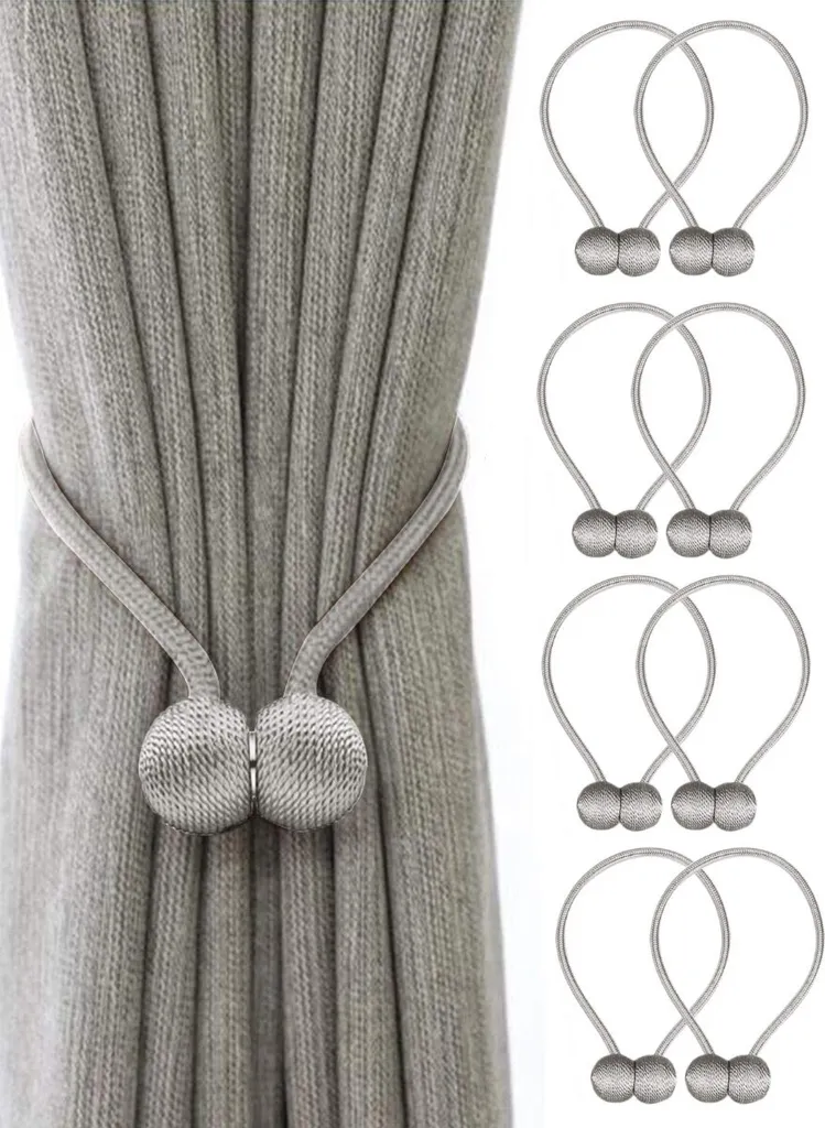 INF Portatende magnetico Grigio argento Confezione da 8