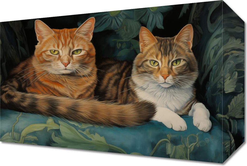 Bild 30x20cm Katzen auf dem Sessel