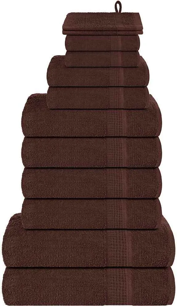 Set 12 Asciugamani FROGN Marroni 100% Cotone 360 g/m² | Offerta Stock