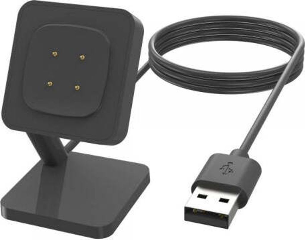 SYSTEM-S USB 2.0 Kabel 100 cm Ladestation für Fitbit Versa 4 3 Sense 2 1 Smartwatch