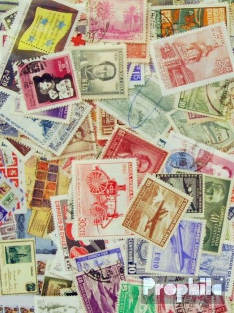 Briefmarken Chile 200 verschiedene Marken