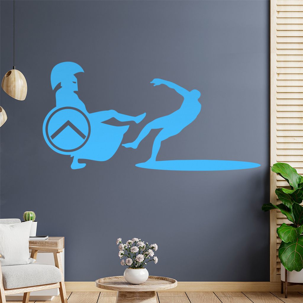 Spartaner Sparta Kämpfer II Wandtattoo Wandaufkleber Wall Sticker - Dekoration, Küche, Wohnzimmer, Schlafzimmer, Badezimmer