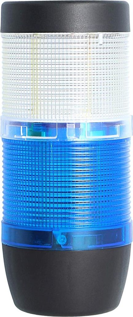 STEX24 Signalsäule blau-weiß, 70mm, 24V AC/DC, LED-Dauerlicht SS70-OB2/24 102 MaßeLänge161,0mm, Durchmesser 70,0mm - 1