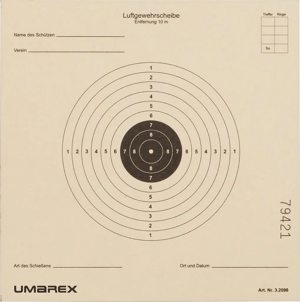 Cartons de tir 14x14 Umarex par 1000 pièces pour carabine à plomb