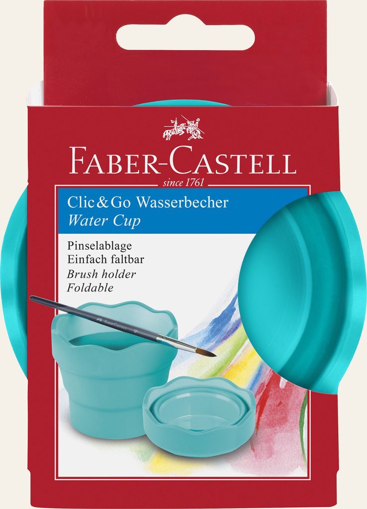 FABER-CASTELL Wasserbecher Clic & Go türkis Obrázek produktu 