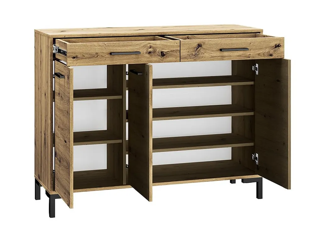 Commode robuste BEDA chêne artisan au design scandinave et moderne - 2