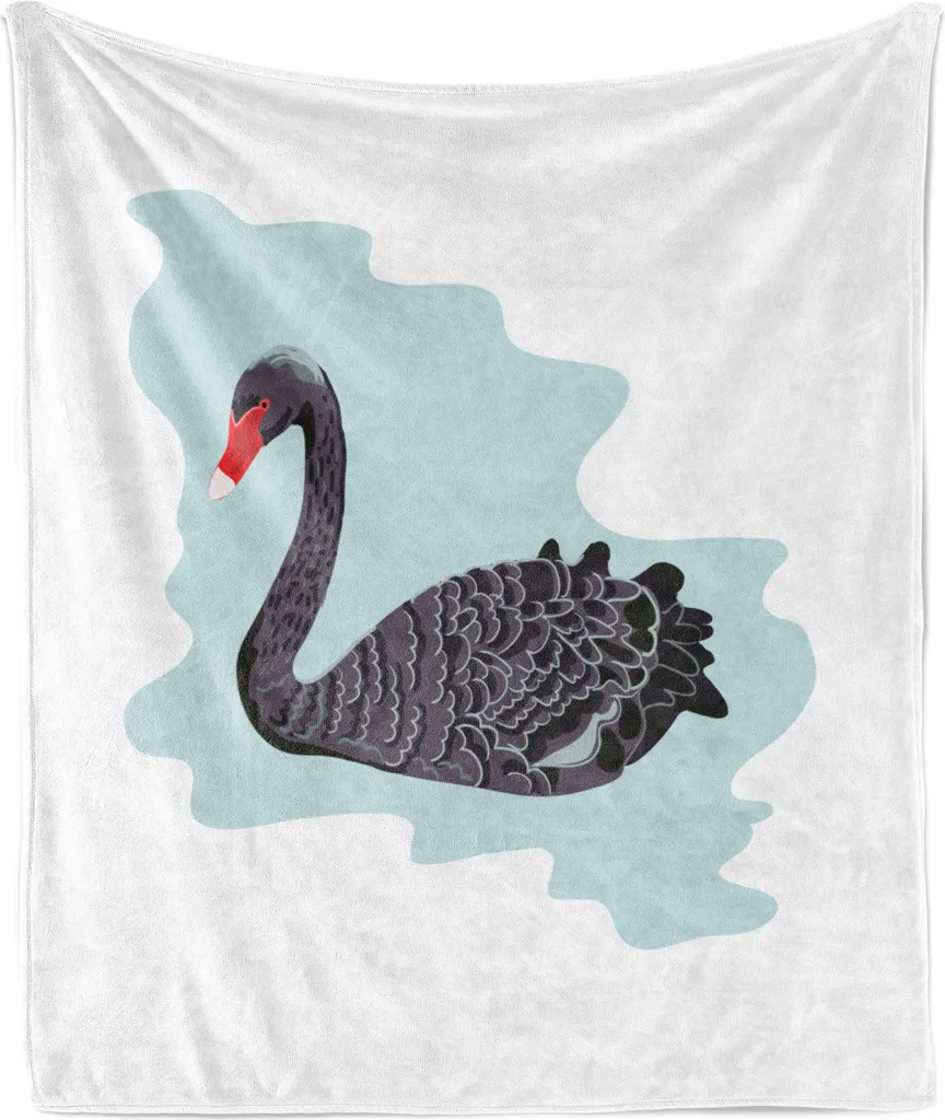Coperta Morbida ABAKUHAUS Schwan 175x230cm | Ideale per Tutta la Famiglia