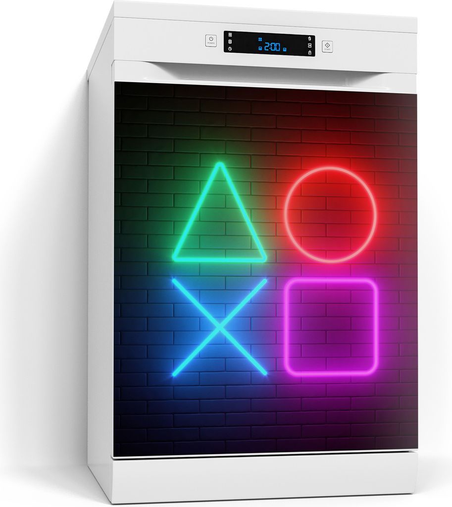 DEQORI Magnetmatte Spülmaschine beschreibbar 60x70 cm 'Playstation Elemente' Magnetfolie