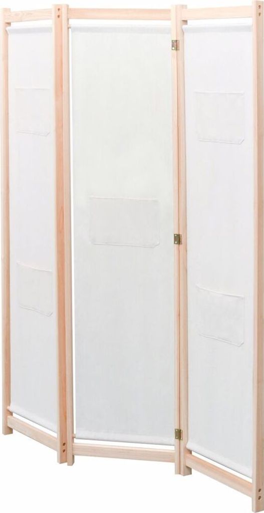 divisorio 3 pezzi crema 120 x 170 x 4 cm tessuto Immagine del prodotto 