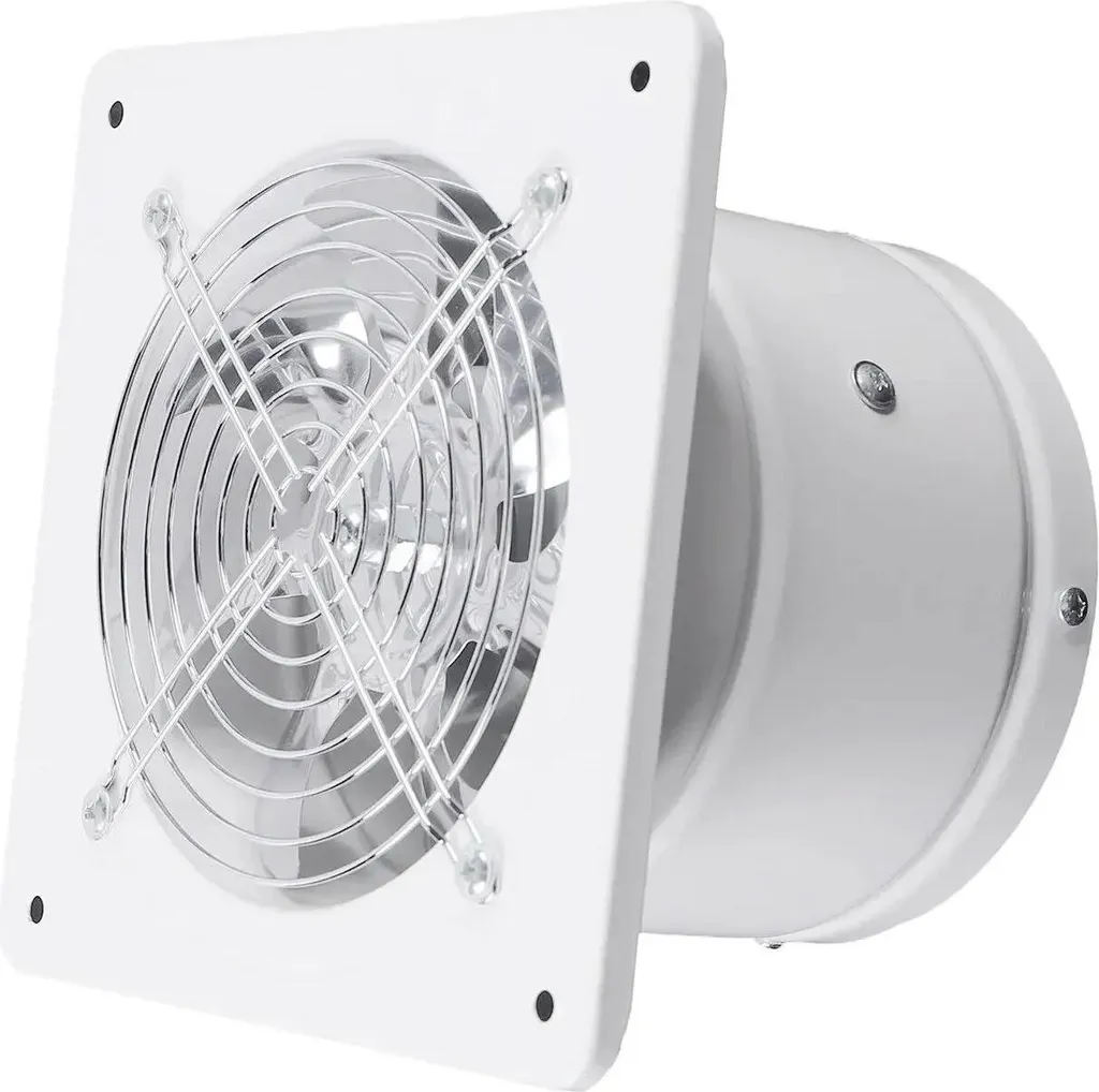 Ventilateur d'extraction mural Ø 150 mm blanc pour salle de bain et WC