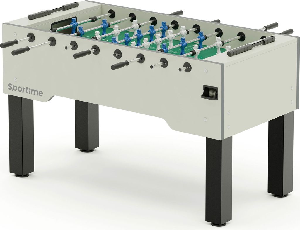 Sportime Tischkicker "Dragon Steel", Blue Guardian vs. White Dragon, Spielfeld: Rasen-Grün, Hamilton White