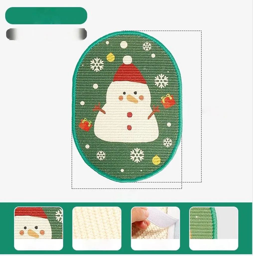 INF Tiragraffi Parete Natale Sisal - Gadget Gatto Design Snowman