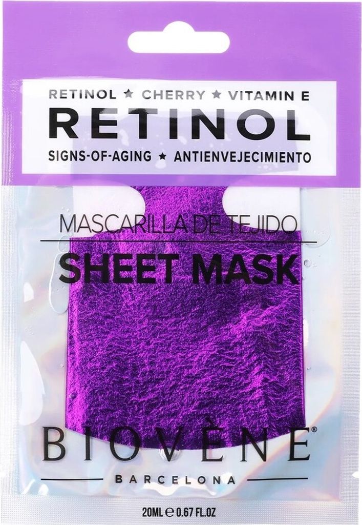 Biovene Retinol Signs-of-Aging Maska w płachcie z retinolem Zdjęcie produktu 