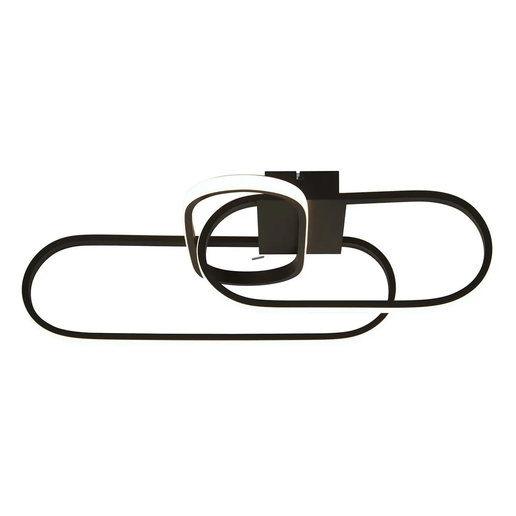 Plafonnier LED Cercle Noir 30W Aluminium - Éclairage Puissant et Durable
