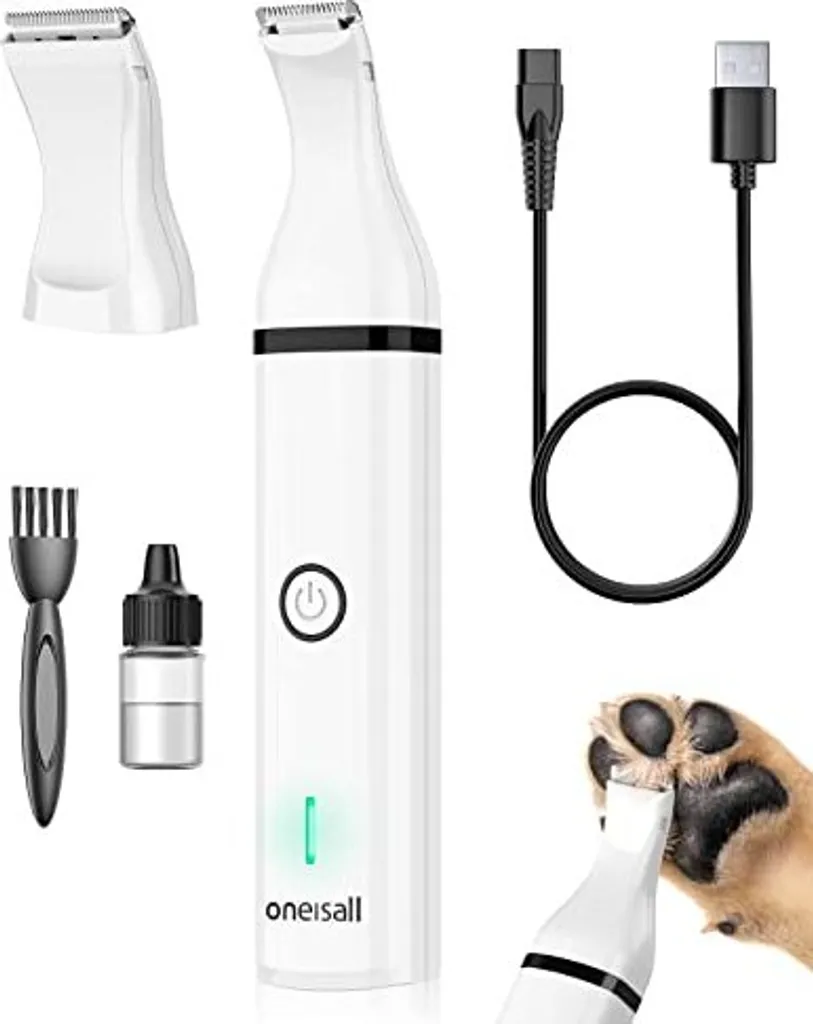 Rasoio per Cani Einisall Silenzioso - Trimmer Zampe Bianco 2 Velocità