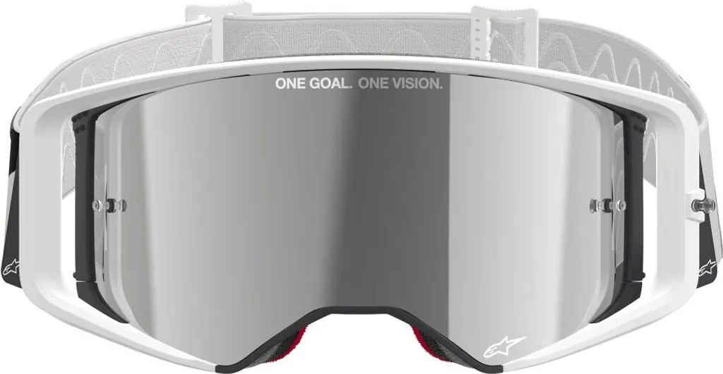 Lunettes Motocross Alpinestars Supertech Blanche Écran Miroir Haute Définition