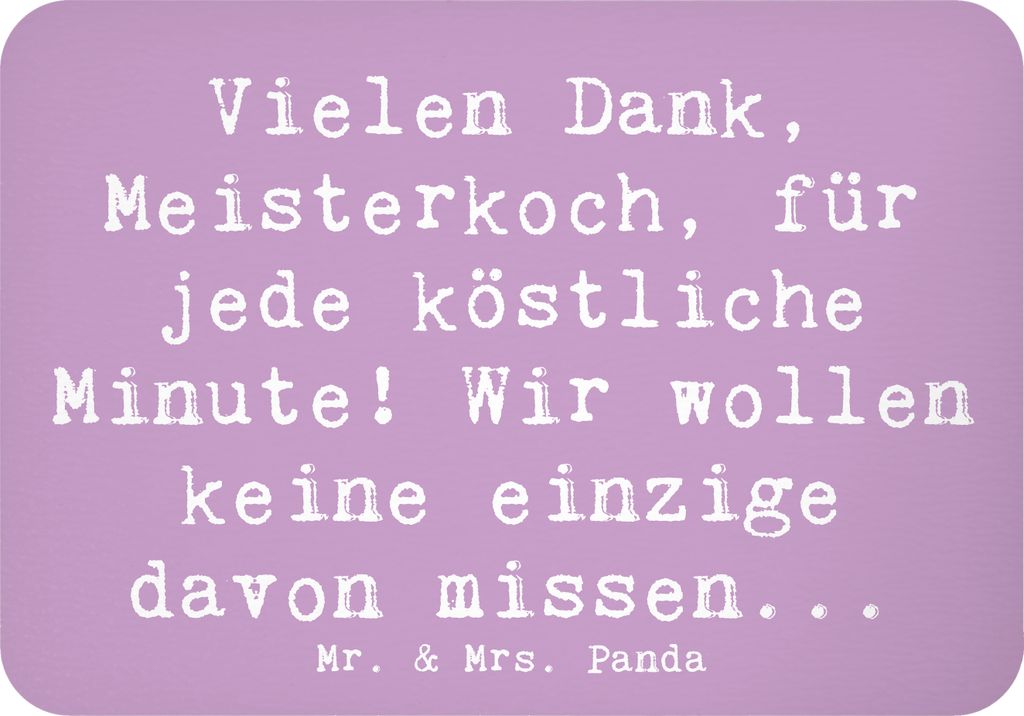 Mr. & Mrs. Panda magnet Spruch Danke Koch - Lavendeltraum - Geschenk, Bedanken, Küche, haftmagnet, whiteboardmagnet, Freundschaft, Vielen Dank, K...