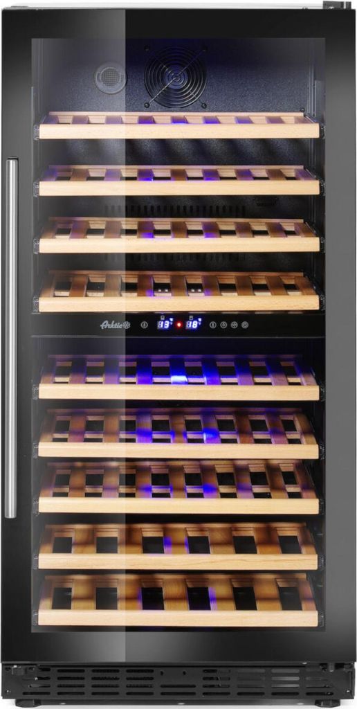 Arktic Weinkühlschrank, 2 Zonen, 72 Flaschen, 232L, 220-240V/110W, 595x675x(H)1215mm