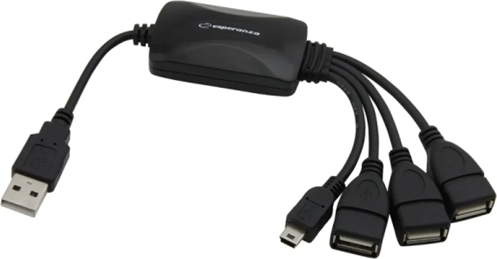 Hub USB 2.0 Esperanza 4 Porte - Espansione Multiporta Plug & Play