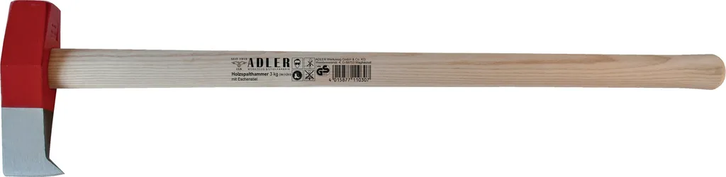 Marteau à fendre le bois 3000g avec manche en frêne 800mm laqué