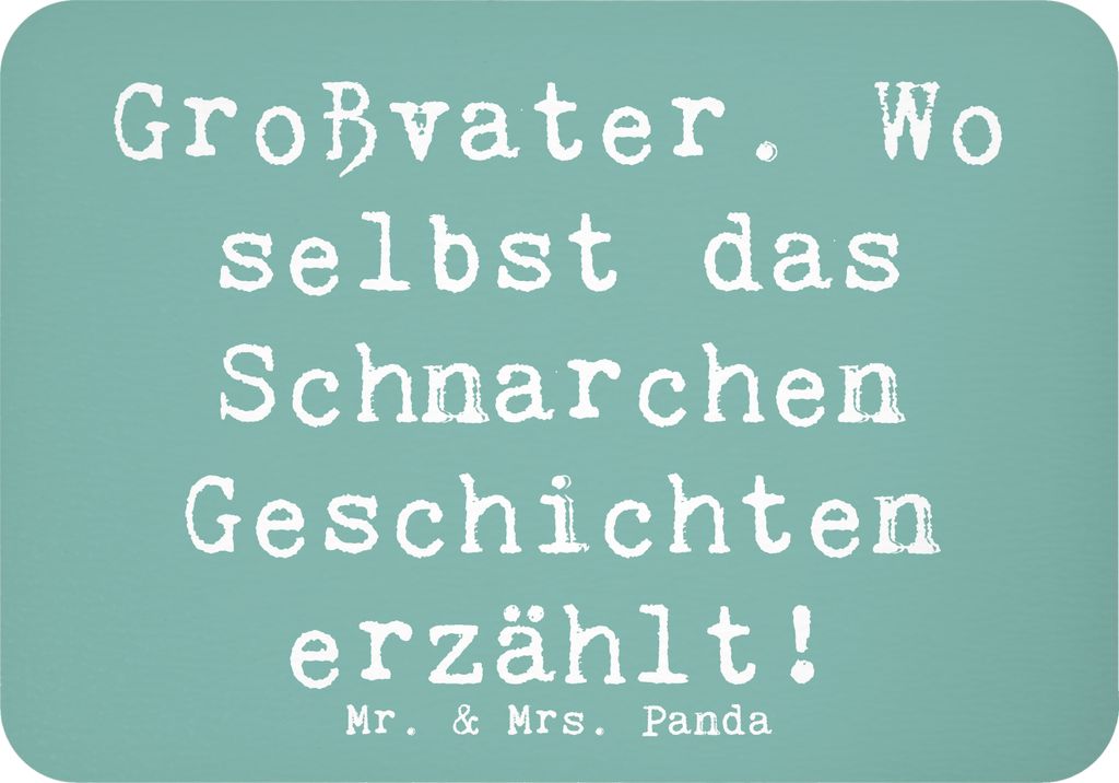 Mr. & Mrs. Panda magnet Spruch Großvater Geschichten - Meeresbrise - Geschenk, rechteckmagnet, Kühlschrankmagnet, herzerwärmende Sprüche, zette...