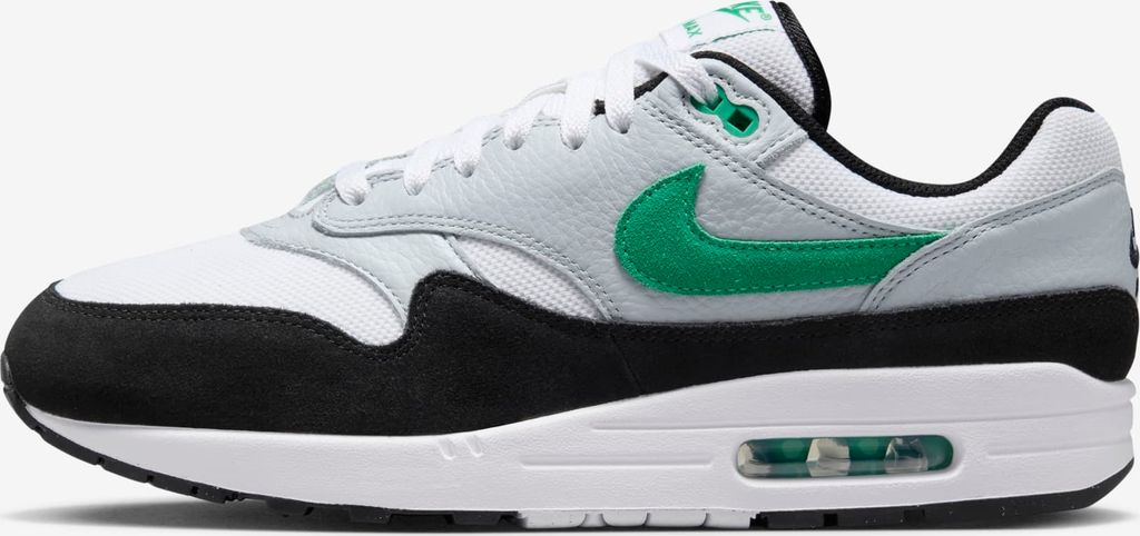 Nike Air Max 1 "White Black Stadium Green" Schwarz/Grün, Größe: 40,5