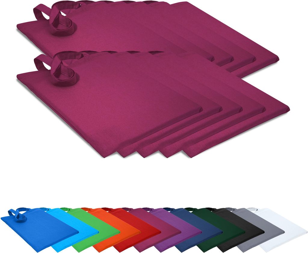 10er PACK Baumwolltaschen 22x26cm Stofftaschen Tragetaschen Beutel Einkaufstaschen Stoffbeutel Taschen, in Farbe: Burgund