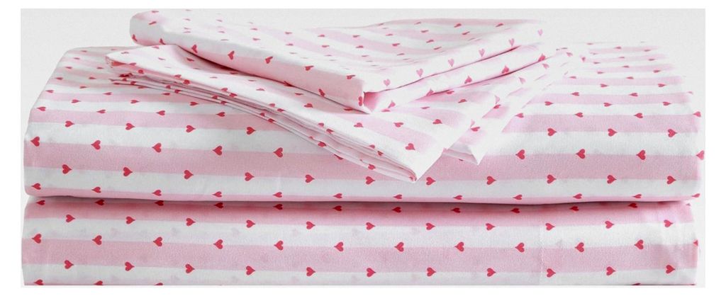 Doppelbettlaken, weich und leicht, farbecht und knitterfrei, (Streifenrosa, Doppelbett)